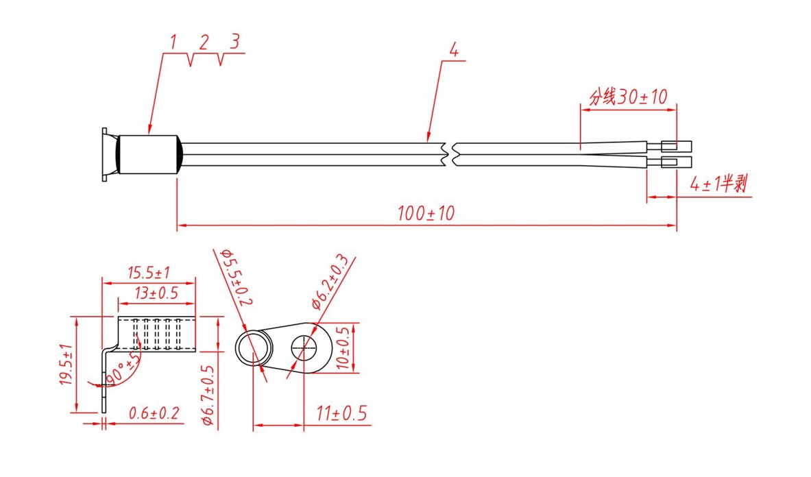 卡车用温度传感器RZ-1903-083 REV D(2240229)设计图 卡车用温度传感器RZ-1903-083 REV D(2240229)设计图